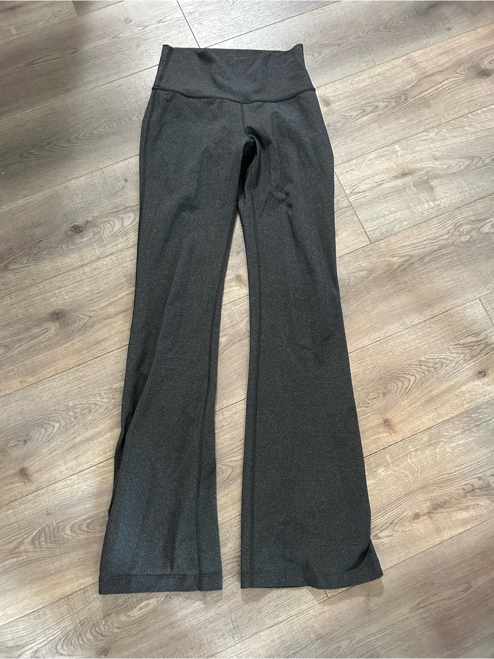 Lululemon High-Waist Charcoal Flare Yoga Pants